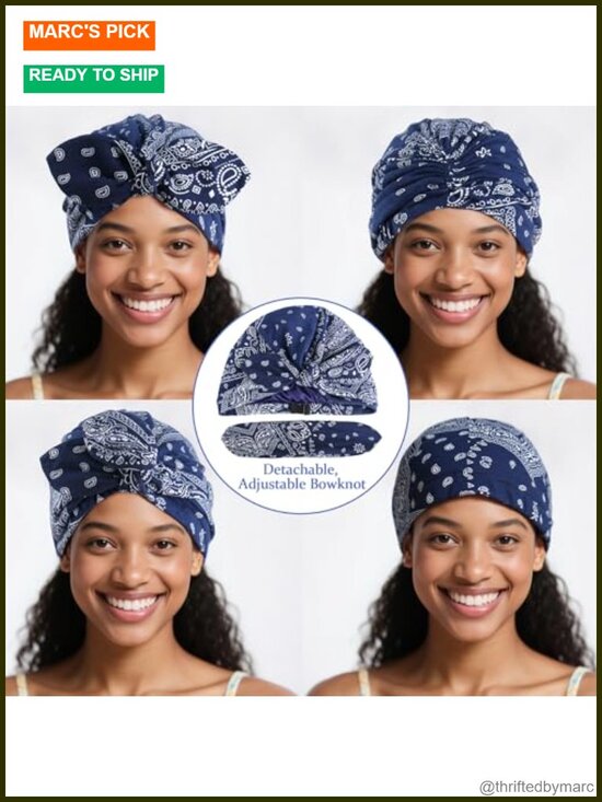 Satin Lined Beanie Pre-Tied Bowknot Chemo Headwear Sleep Cap main image 6